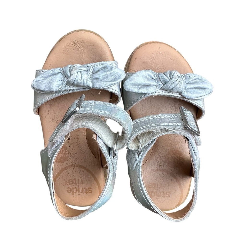 Stride Rite Whitney Sandals Iridescent‎ Silver Toddler Size 5